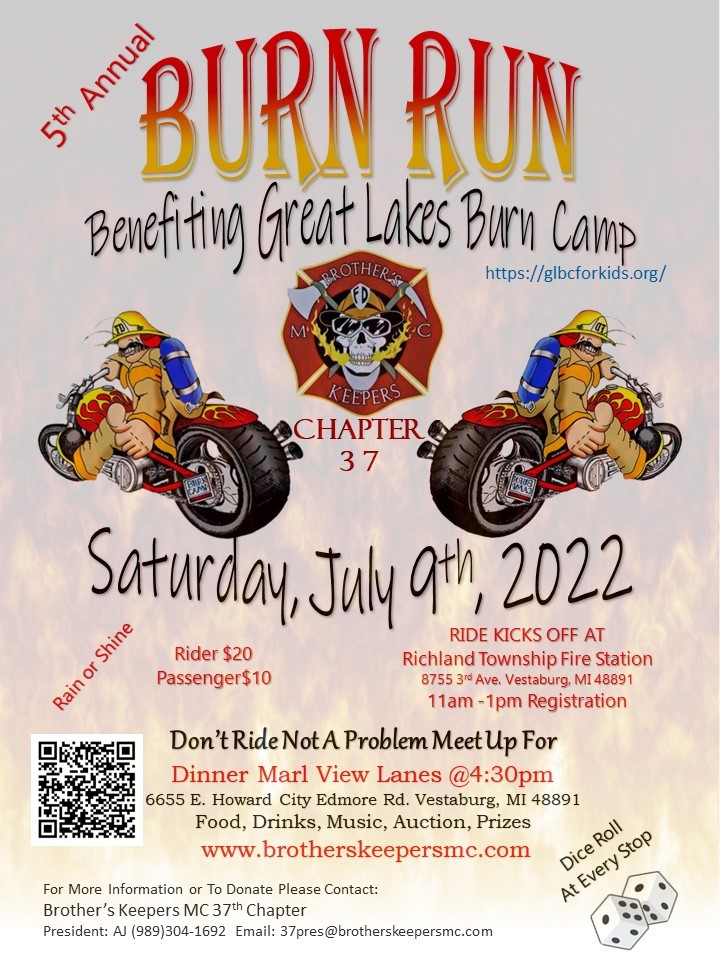 5th Annual Burn Run Brother's Keepers MC A Firefighters' Motorcycle